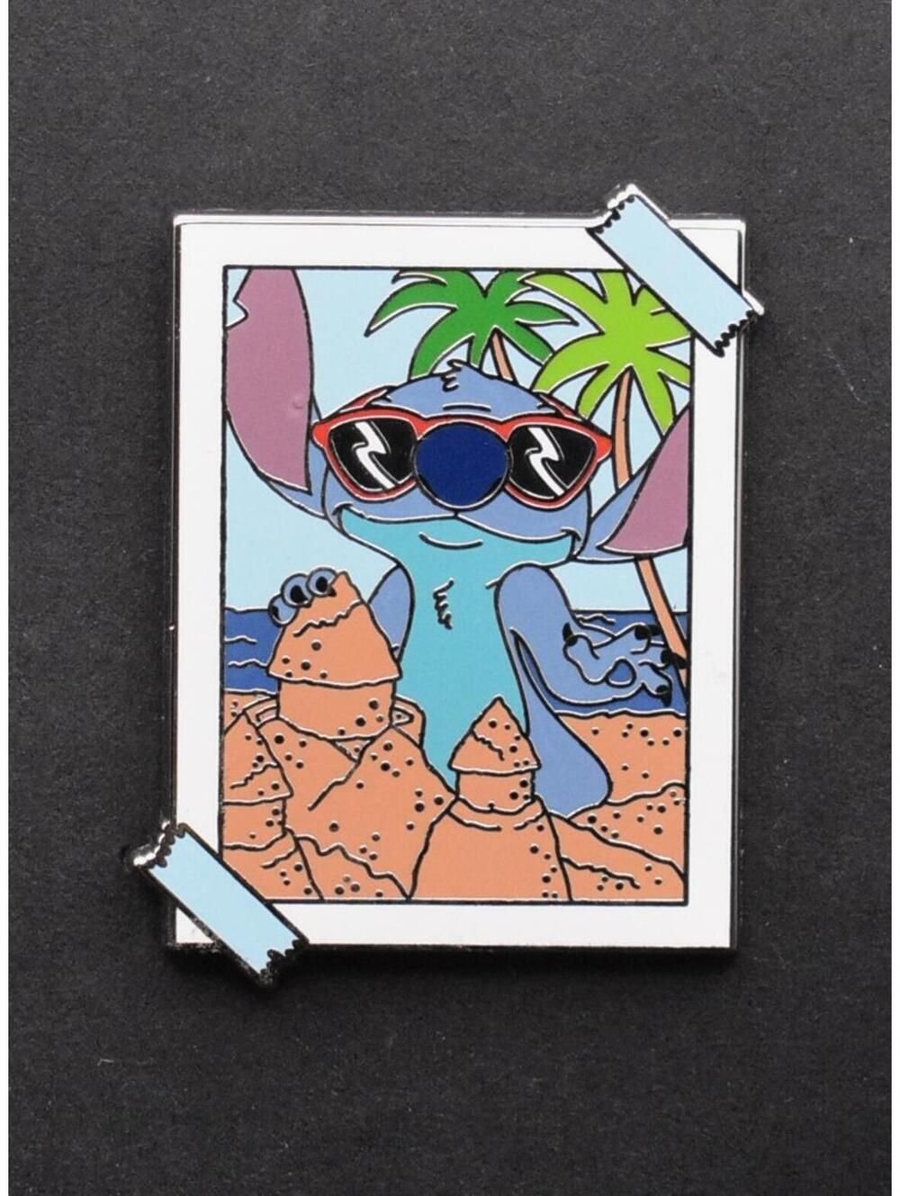 Disney Stitch Sand Castle Photograph Photo Beach Pin (C5)